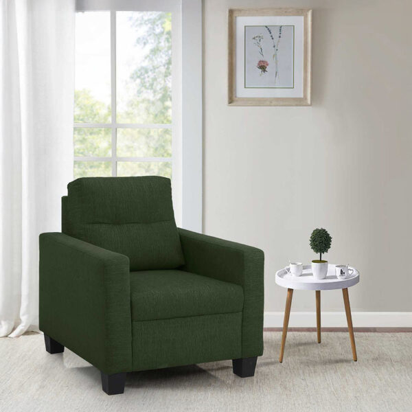Ease Green Fabric 1 seater sofa