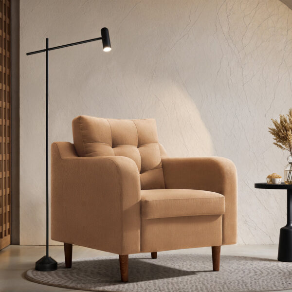 Ease Plus Beige Fabric 1 seater sofa