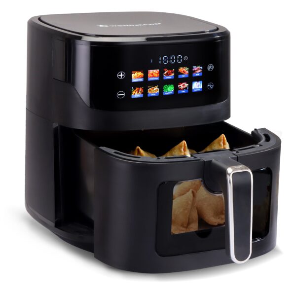 Evita Digital Air Fryer, 1600W, 6.5 L, Rapid Hot Air Technology, 10 Pre-set Menus, Non-stick Basket, In-built Memory, Customised Time & Temperature Control, Fry, Bake, Grill, 2-Yr Warranty