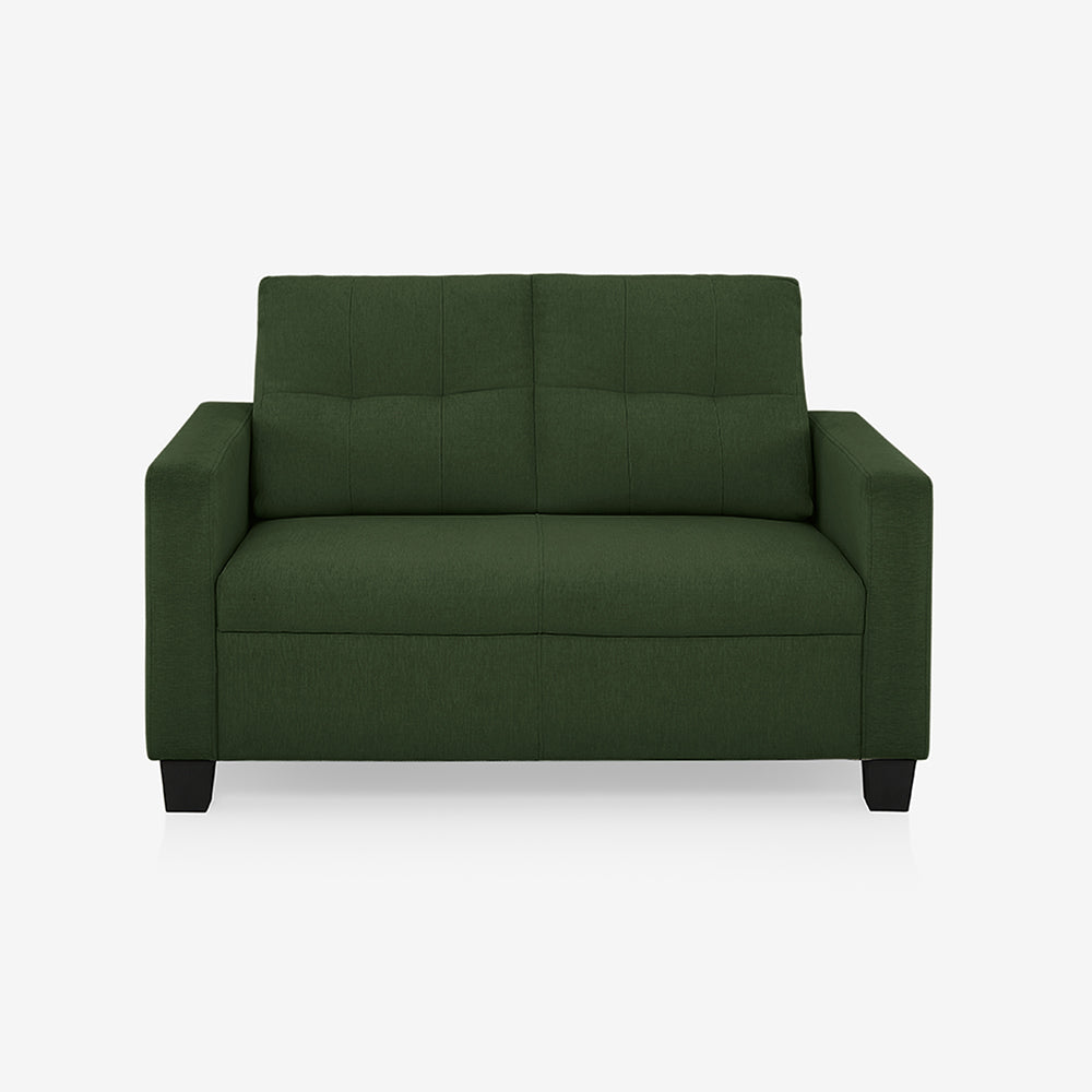 Ease Green Fabric 2 Seater Sofa - Image 2
