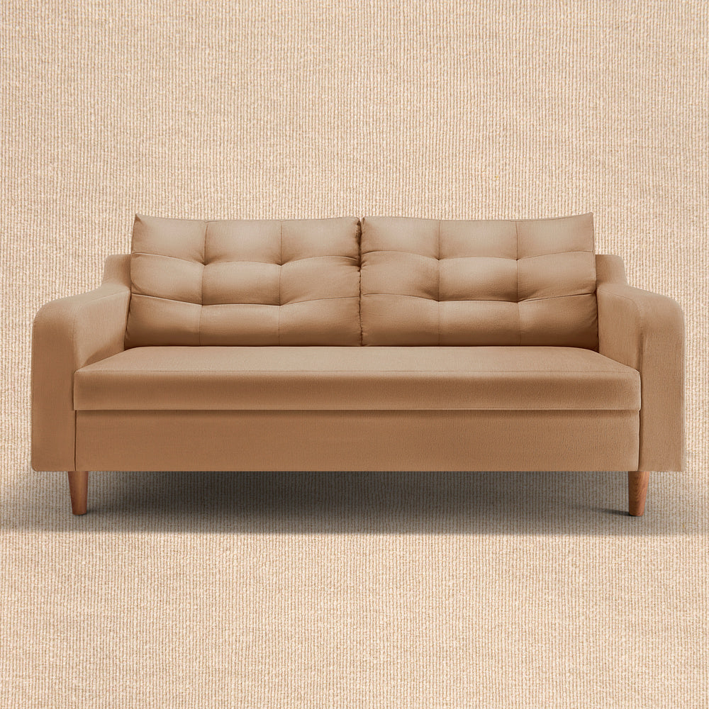 Ease Plus Beige Fabric 3 seater sofa - Image 2