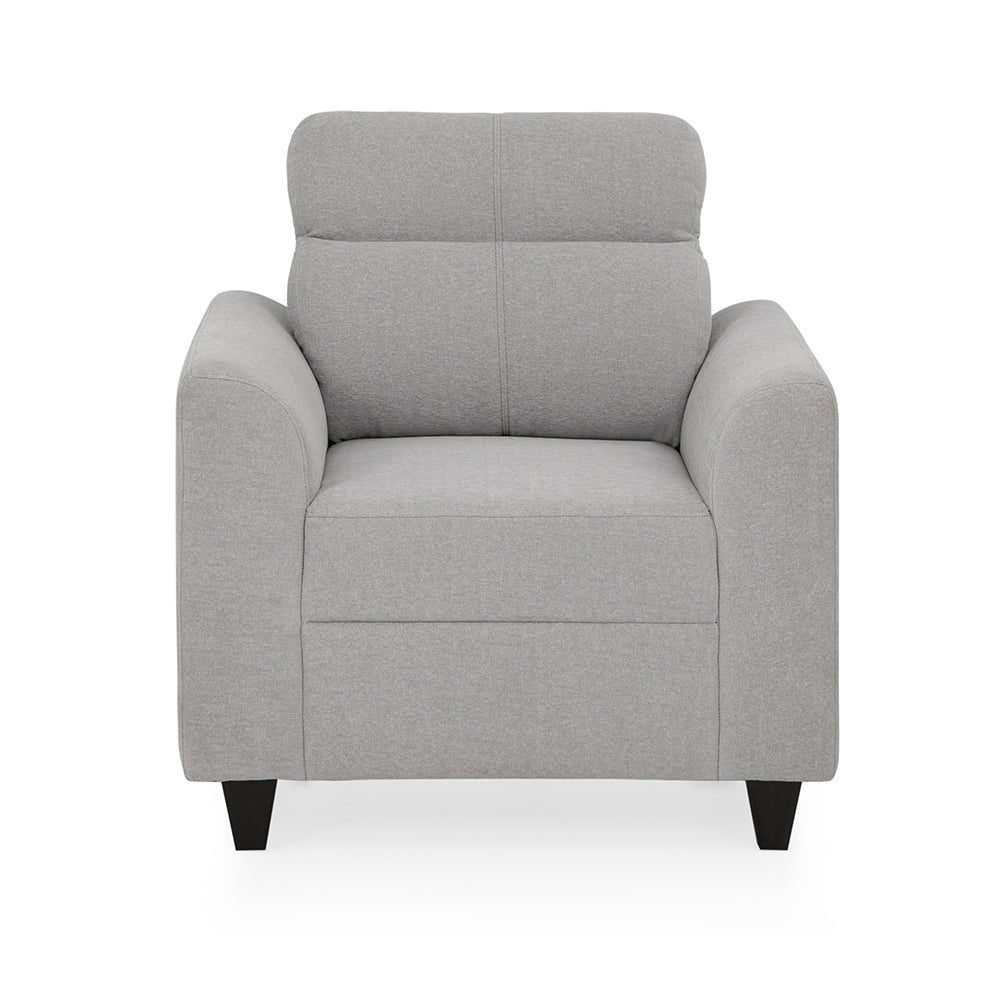 Zivo Plus Cloudy Gray Fabric 1 Seater Sofa - Image 2