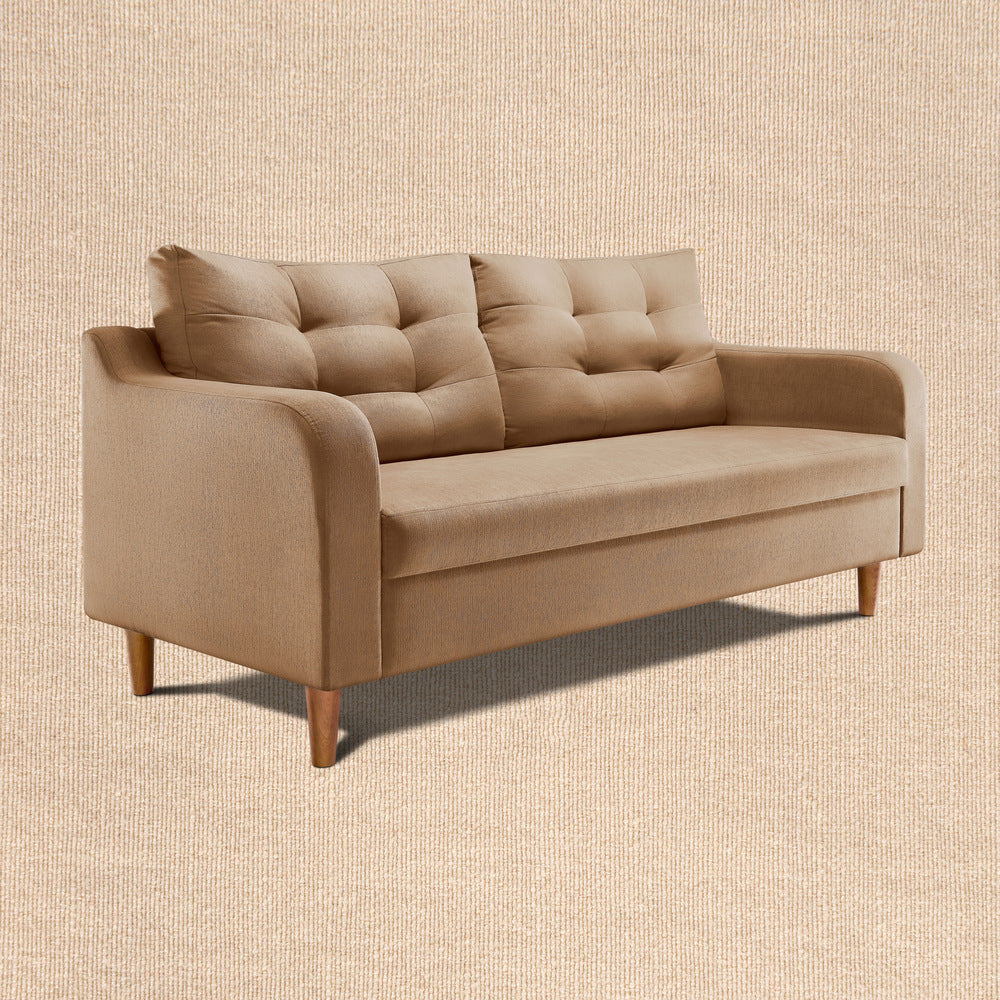 Ease Plus Beige Fabric 3 seater sofa - Image 3
