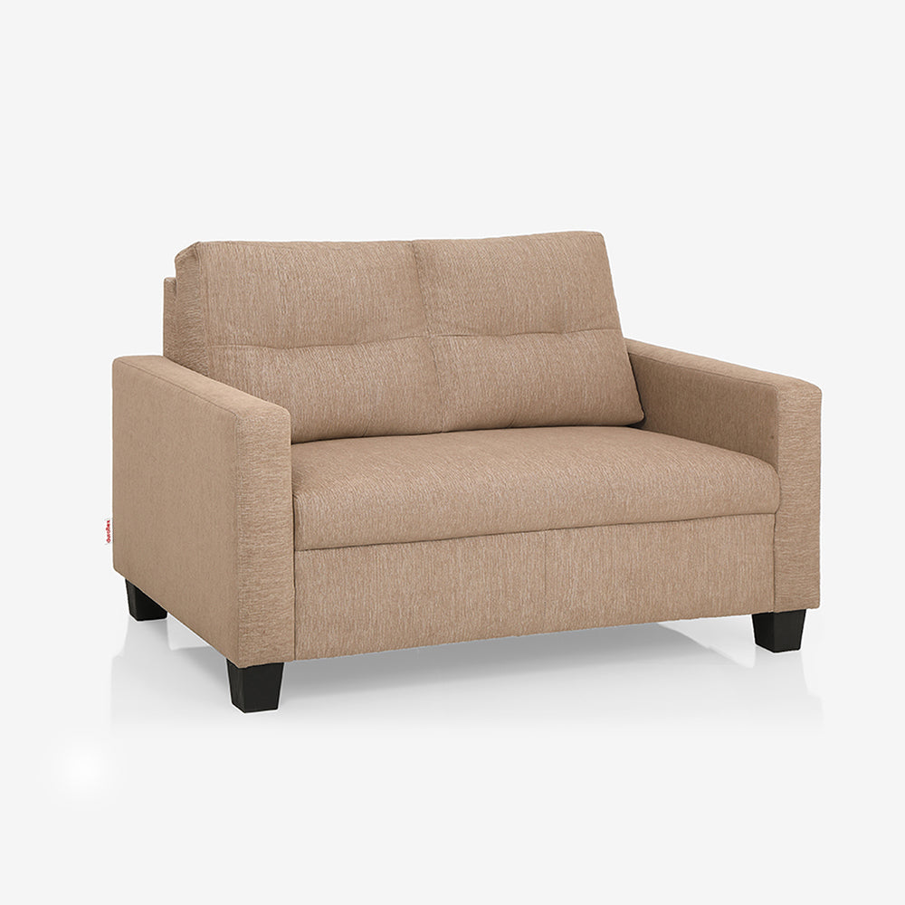 Ease Brown Fabric 2 Seater Sofa - Image 3