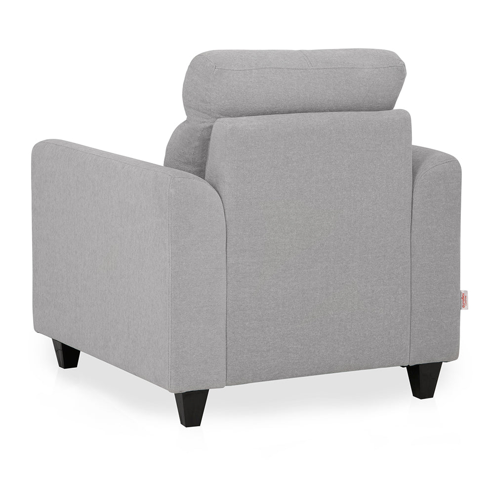 Zivo Plus Cloudy Gray Fabric 1 Seater Sofa - Image 9