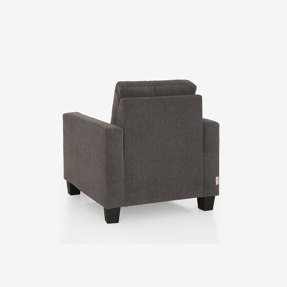 Ease Grey Fabric 1 seater sofa - Image 8