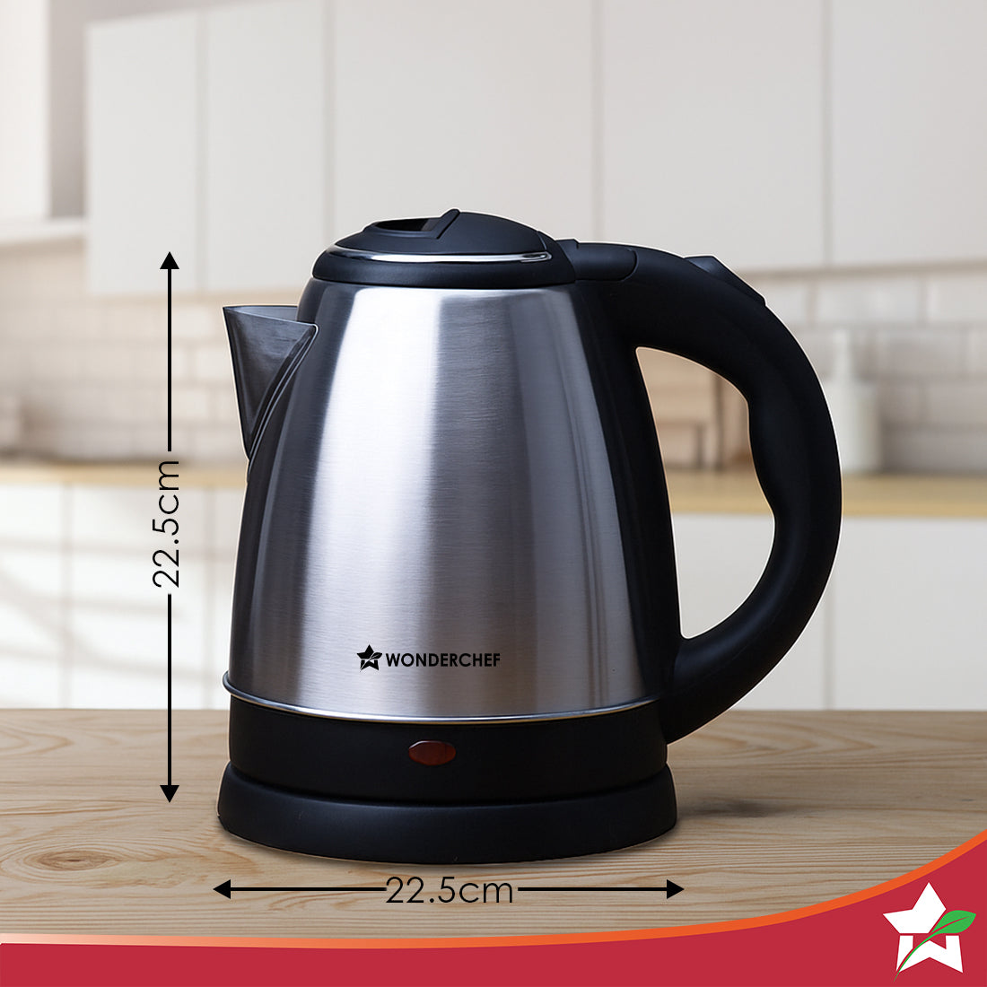 Crescent Electric Kettle | 1.5 Litres | 1350W | Stainless Steel Body | 2 years Warranty - Image 4