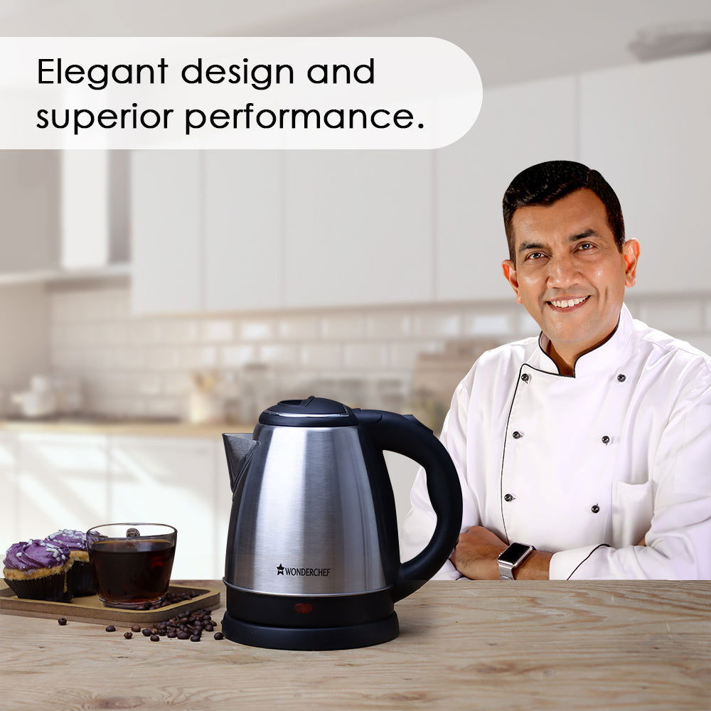 Crescent Electric Kettle | 1.5 Litres | 1350W | Stainless Steel Body | 2 years Warranty - Image 3