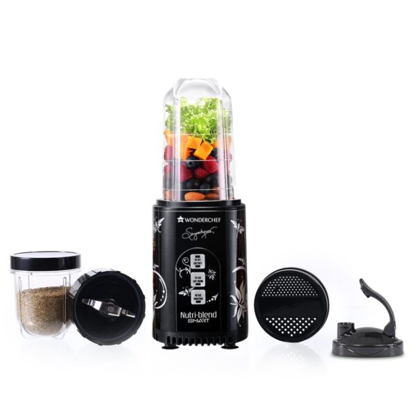 Wonderchef Renewed Nutri-blend SMART | Automatic Mixer Grinder with Dual Pulse Function | 22000 RPM | 100% Full Copper Motor | 2 Unbreakable Jars | 500 Watt | 1 Year Warranty