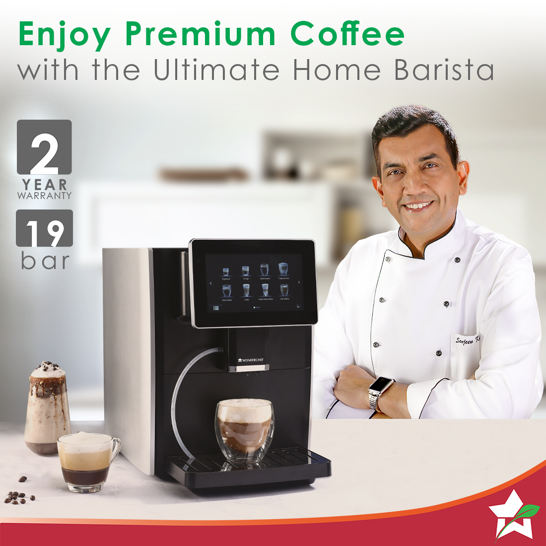 Regalia Fully Automatic Coffee Machine with Large 7 Inches Display for Brewing Americano, Cappuccino, Latte, Macchiato, Flat White, Espresso Coffee - Image 3