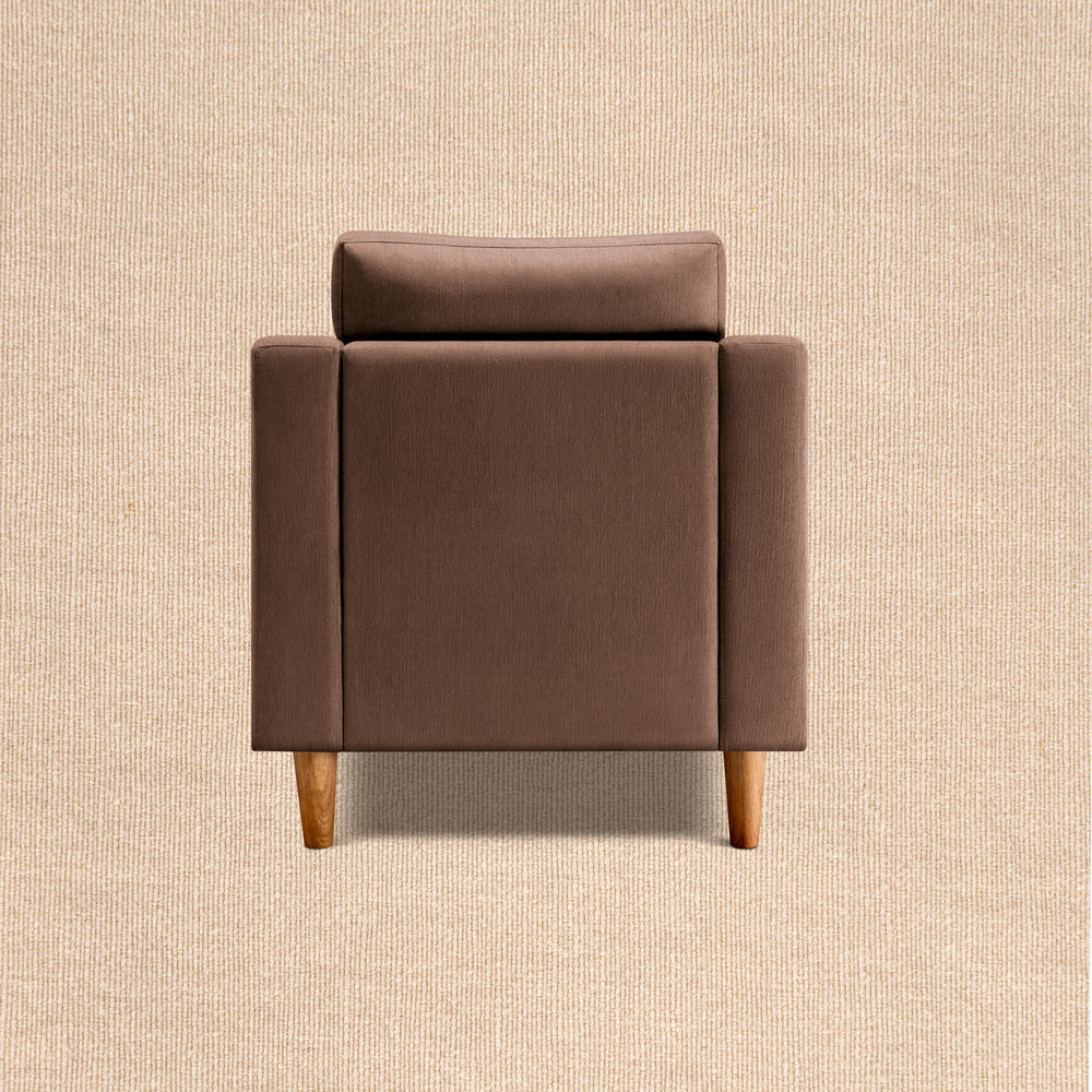 Ease Plus Brown Fabric 1 seater sofa - Image 7