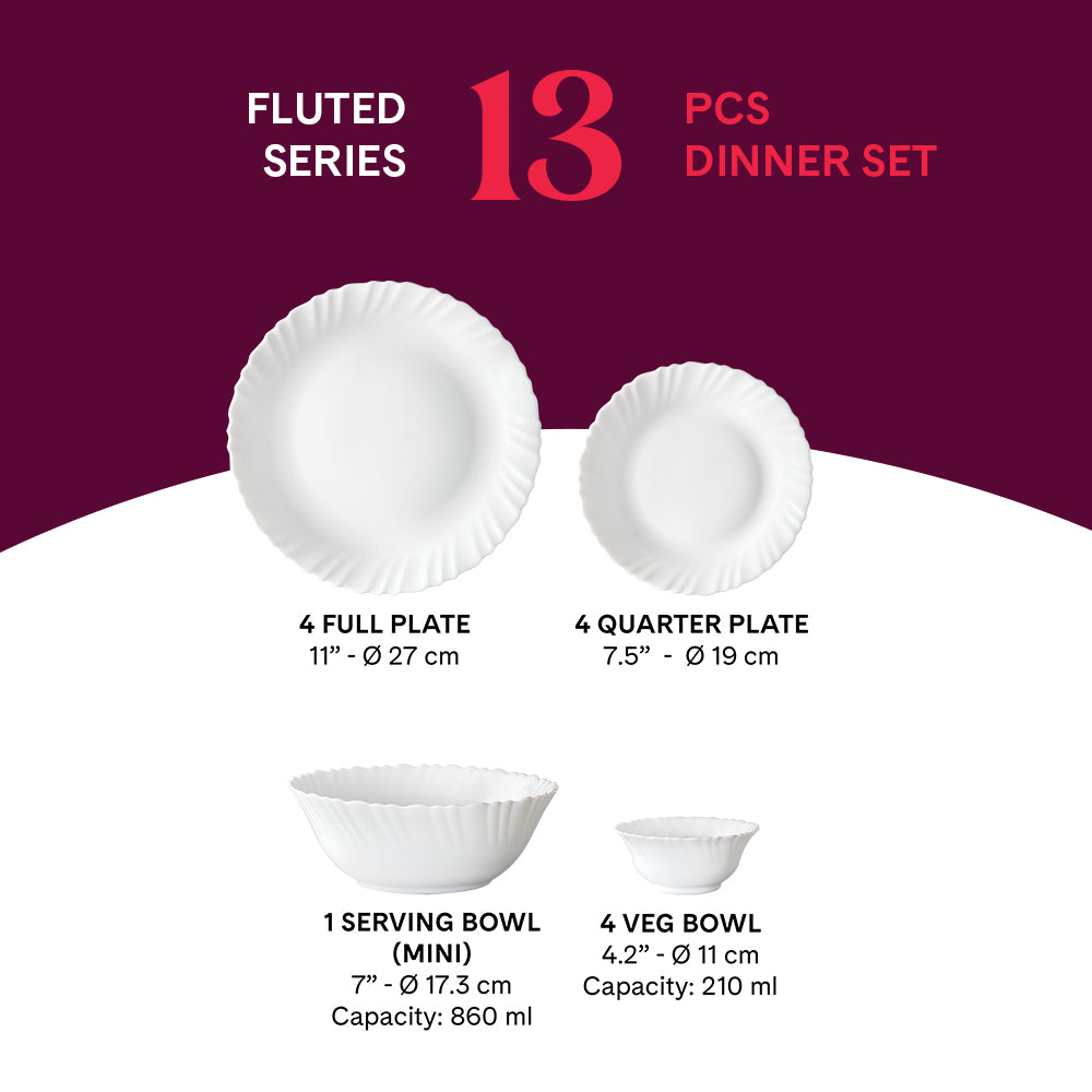 Larah Green Herbs Dinner Set, 13 pc - Image 4