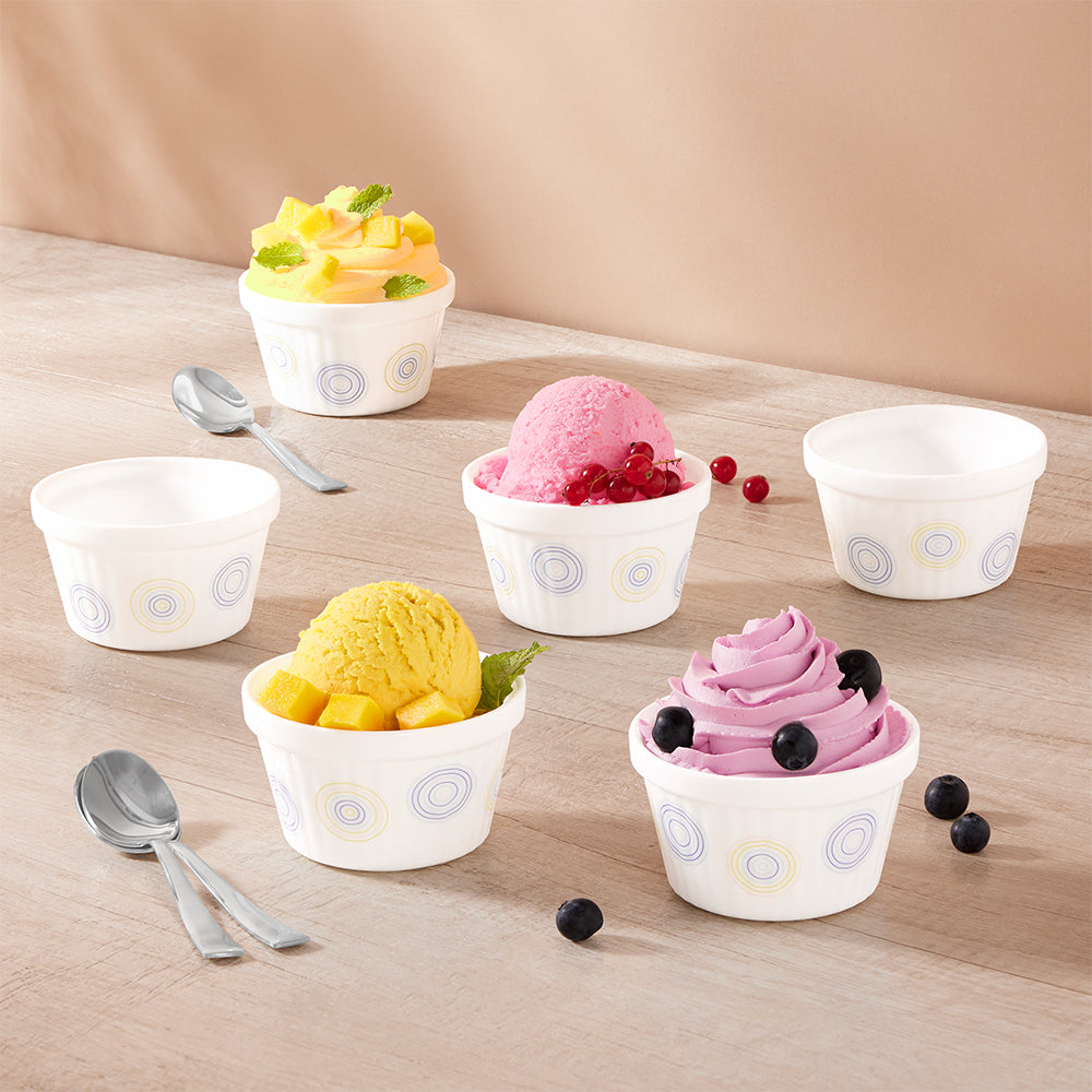 Larah Sorbet Ice Cream Bowl Set, 6 pc