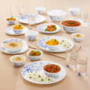 Larah Blue Eve 35 pc Dinner Set w Vision Glass