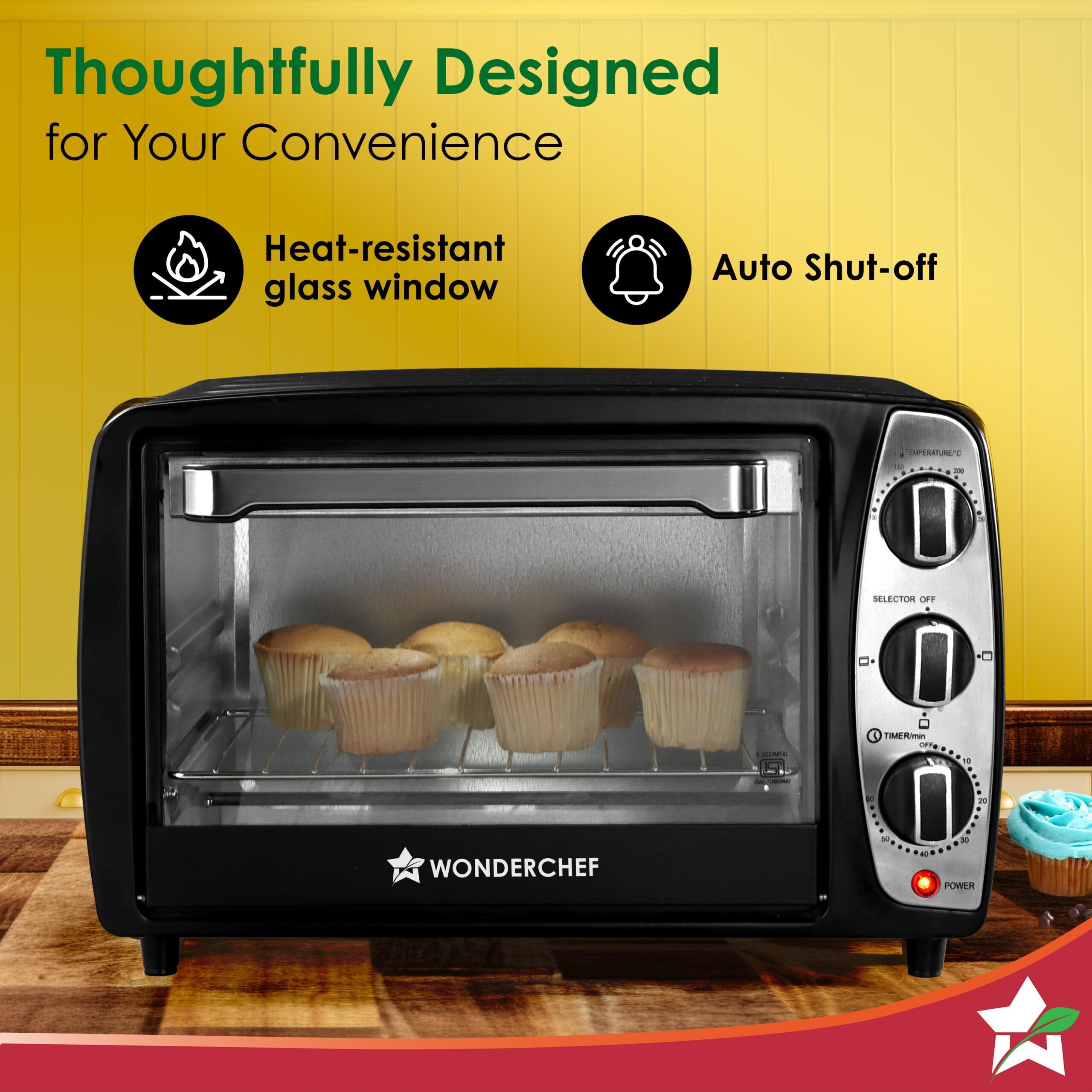 Oven Toaster Griller (OTG) 17 L | Bake, Grill, Roast | Auto-Shut Off | Heat-Resistant Tempered Glass | Customised Time & Temperature Control | Heat Selector | Easy to Clean | 2 Year Warranty - Image 5