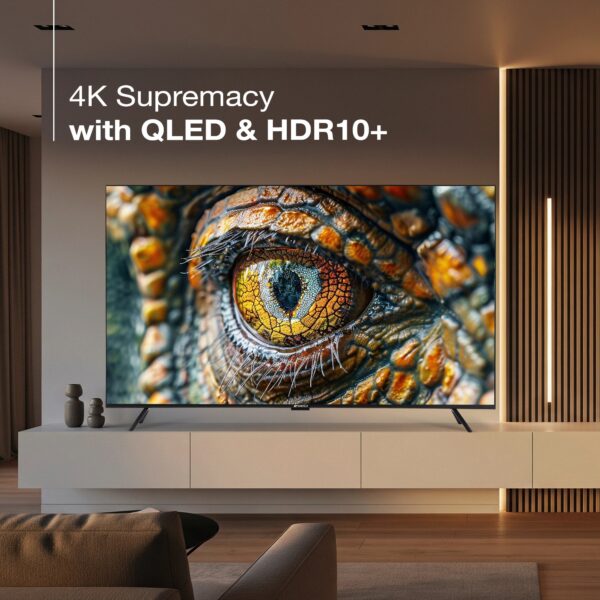 Sansui 165 cm (65) Google TV QLED (4K), HDR10+, HSR 120 Hz with Dolby Vision, Dolby Atmos & 30W Box Speaker (JSW65UG23Q)