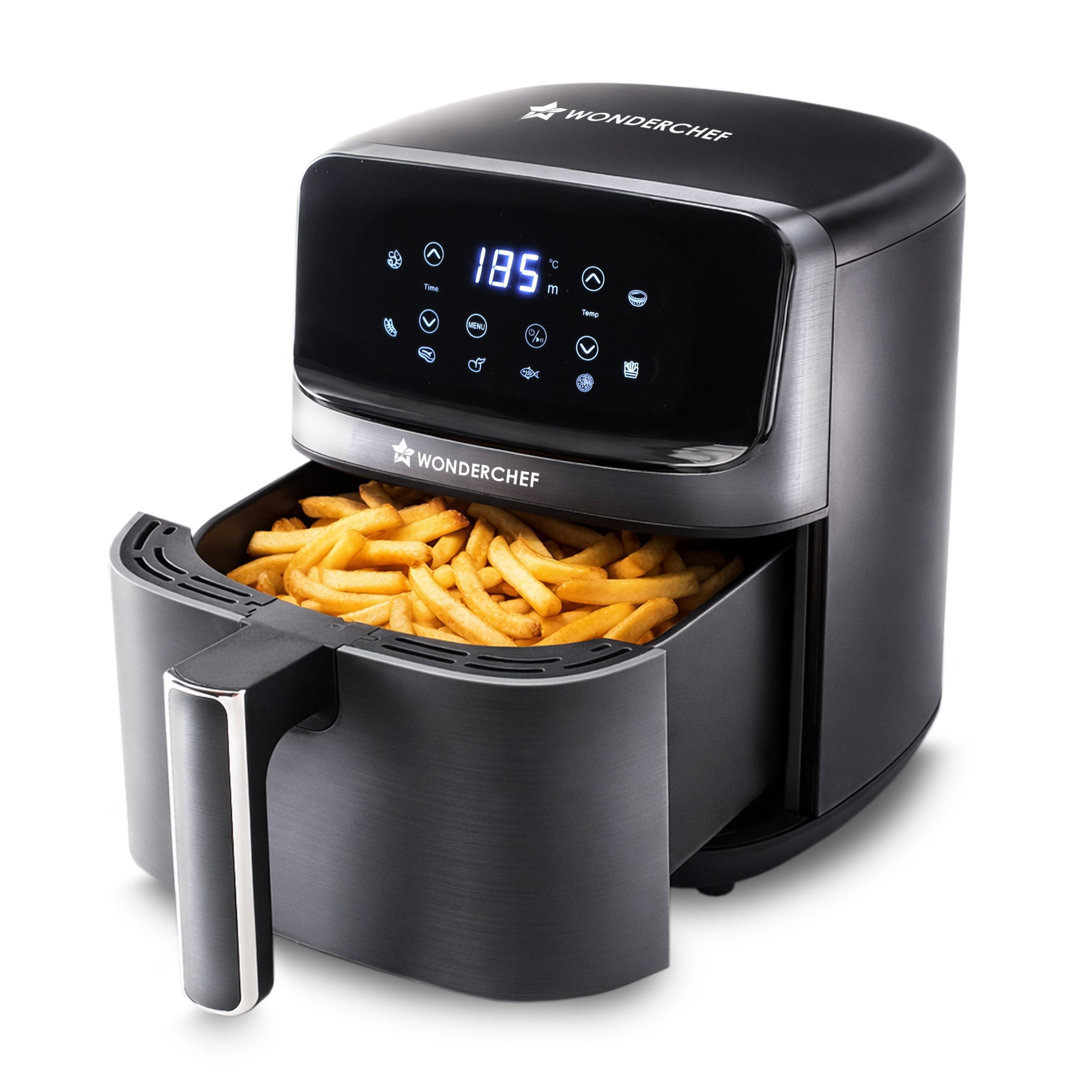 Regalia Digital Air Fryer | 4.5L | 7 Pre-Set Functions | Time & Temperature Control | Digital Panel | 1500W | 2 Year Warranty | Steel Grey | Free Recipe Book