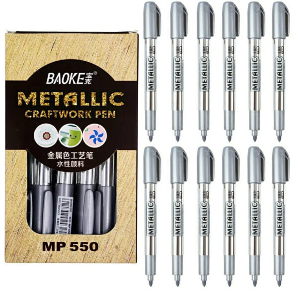 Metallic Marker Pen Silver I Contains 1 Pen