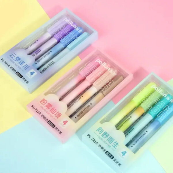 (BIGGER VERSION) Dreamy Pastel highlighter (Pack of 4 Highlighter) I Pastel Mildliners