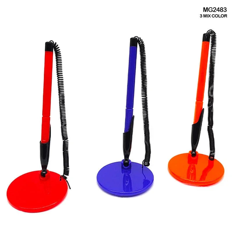 Round Base Desk Pen with Flexible Gooseneck - Image 2