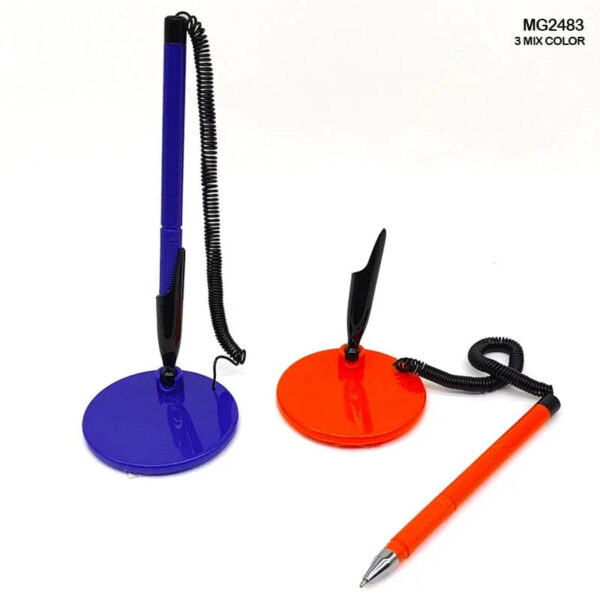 Round Base Desk Pen with Flexible Gooseneck