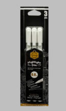 3Pcs Highlights Pen White 0.8Mm  (Contain 1 Unit)  Code  E0430
