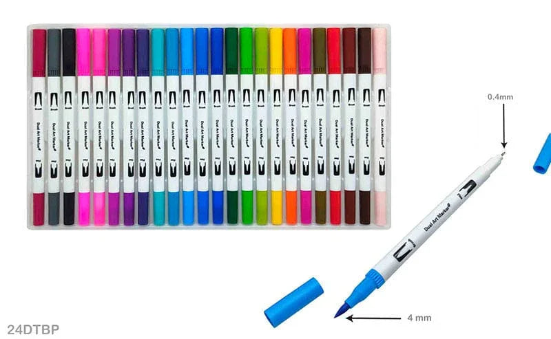 Dual Tip Brush Pen 24 Colour Set (24Dtbp) - Image 2