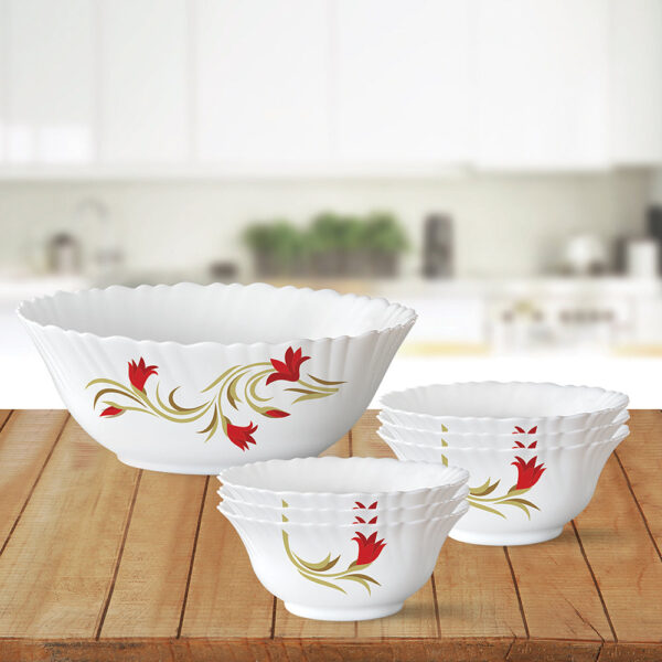 Larah Red Lily Pudding Set, 5 pc (Mini)