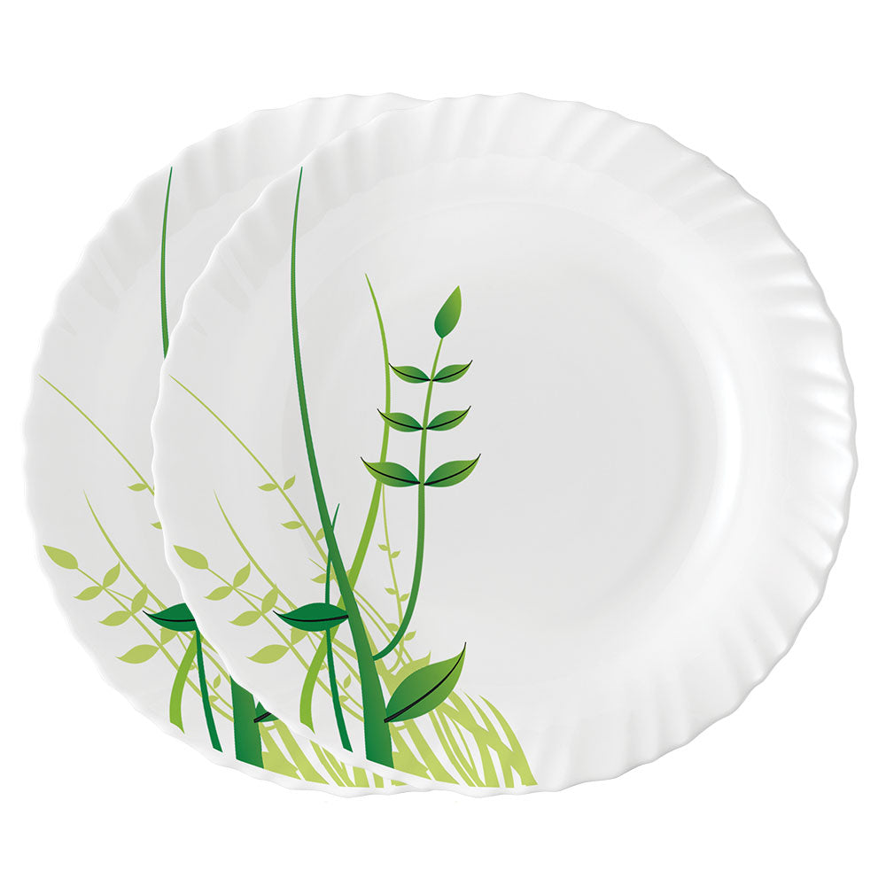 Larah Green Herbs Noodle / Soup Plate Set, 2 pc