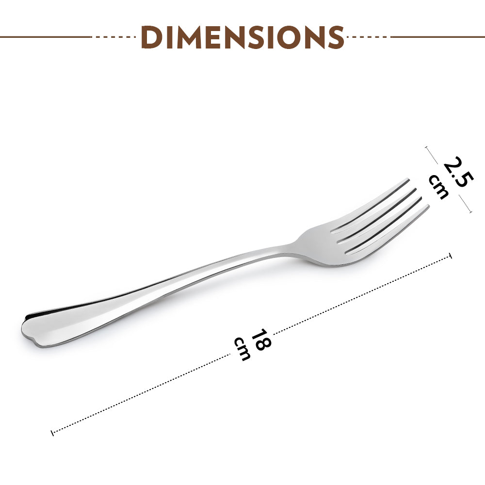 Borosil Eva Dinner Fork, Set of 6-18 cm - Image 3