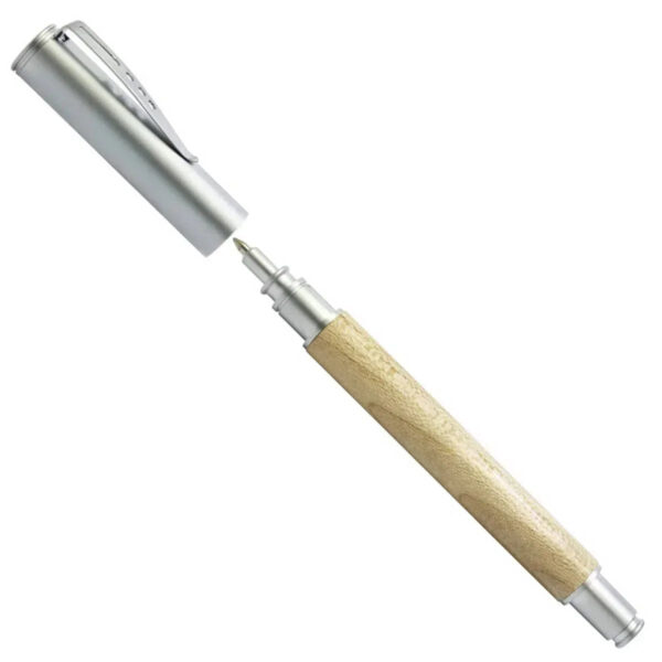 Roller Pen Wooden Silver Cup