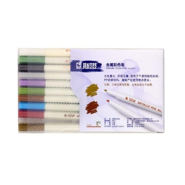 Sta Metallic Colour  Pens Set of 10 Pcs Sta6551-10