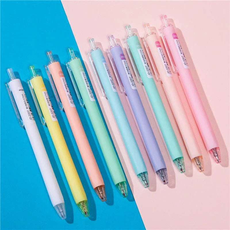 Pastel Morandi Gel Pens (9 PCS Pack)- Refillable - Image 4